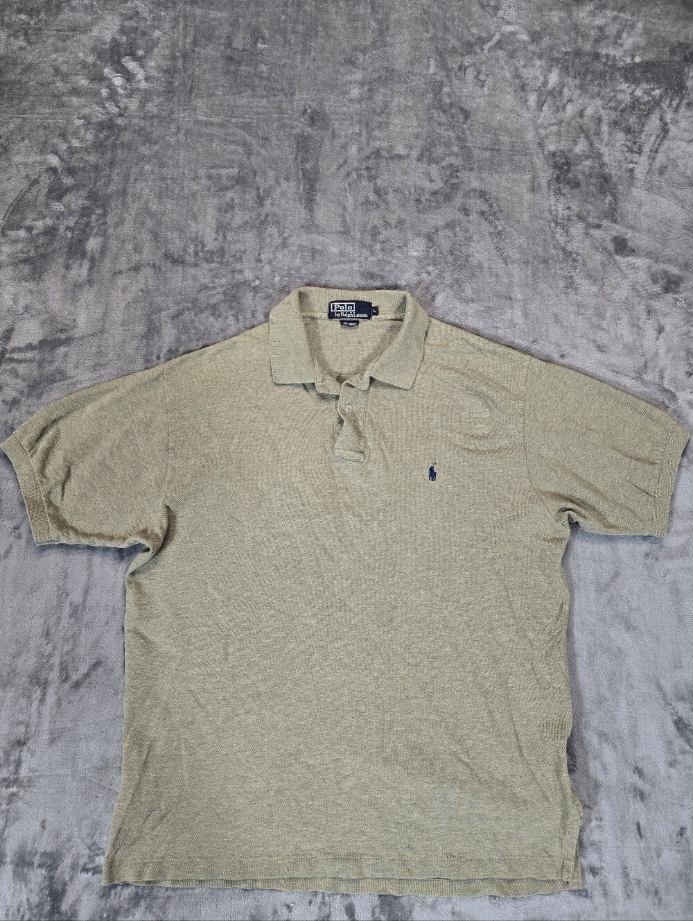 Vintage Y2K Polo Ralph Lauren Olive Green Polo Shirt Size Large